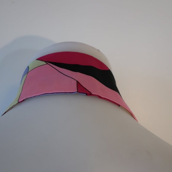 Womens Cara N.Y. Pink Multicolor Geometric Headband Scarf - Picture 8 of 12